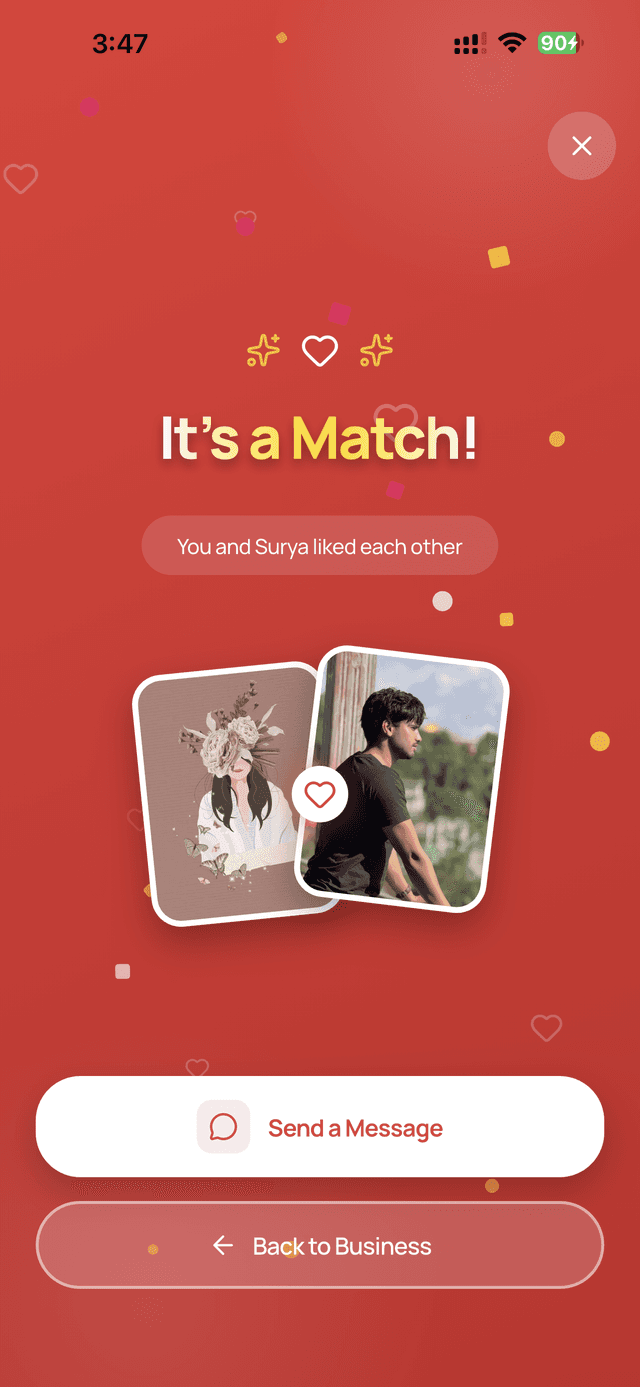 Match screen